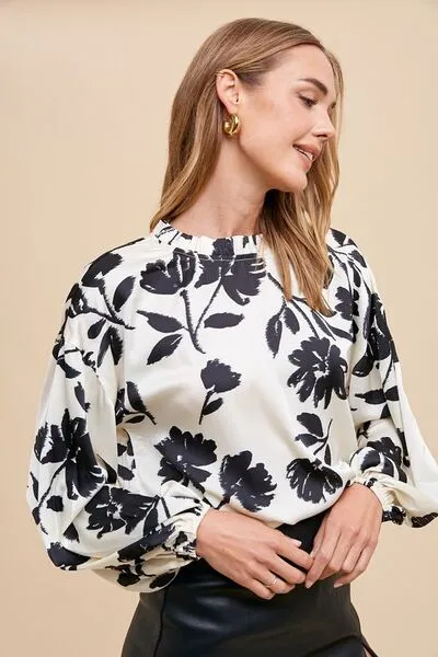 Emyl Balloon Sleeve Blouse