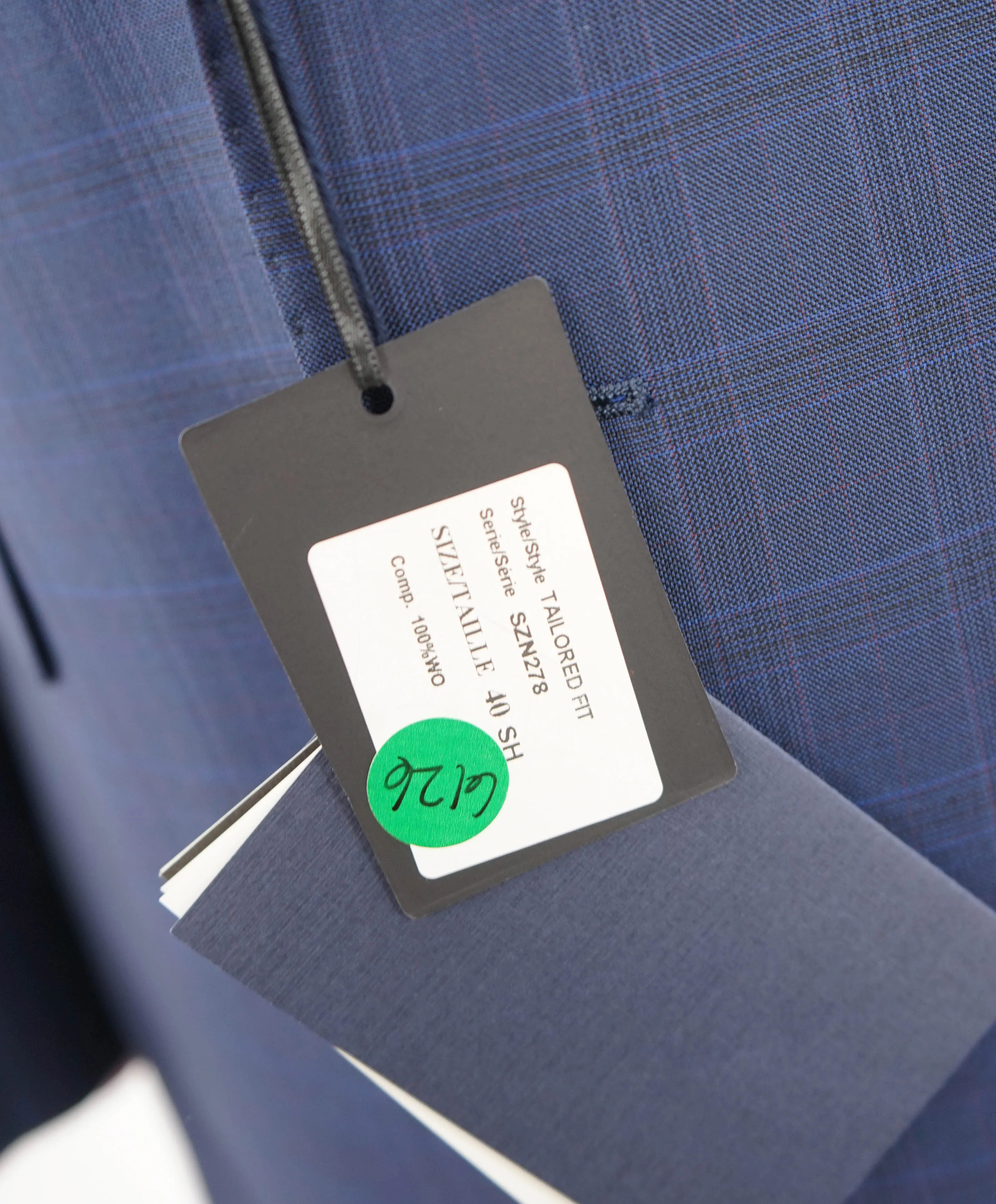 ERMENEGILDO ZEGNA - "Tailored" SAKS FIFTH AVENUE Blue Check Suit - 40S