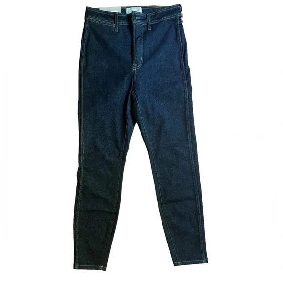 EVERLANE The Way High Skinny Jeans Size 28 Crop Dark Wash NWT High Waist Stretch