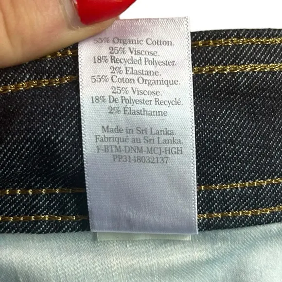 EVERLANE The Way High Skinny Jeans Size 28 Crop Dark Wash NWT High Waist Stretch
