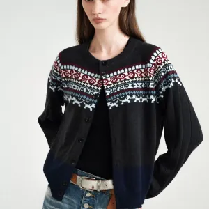 Fair Isle Knit Cardigan