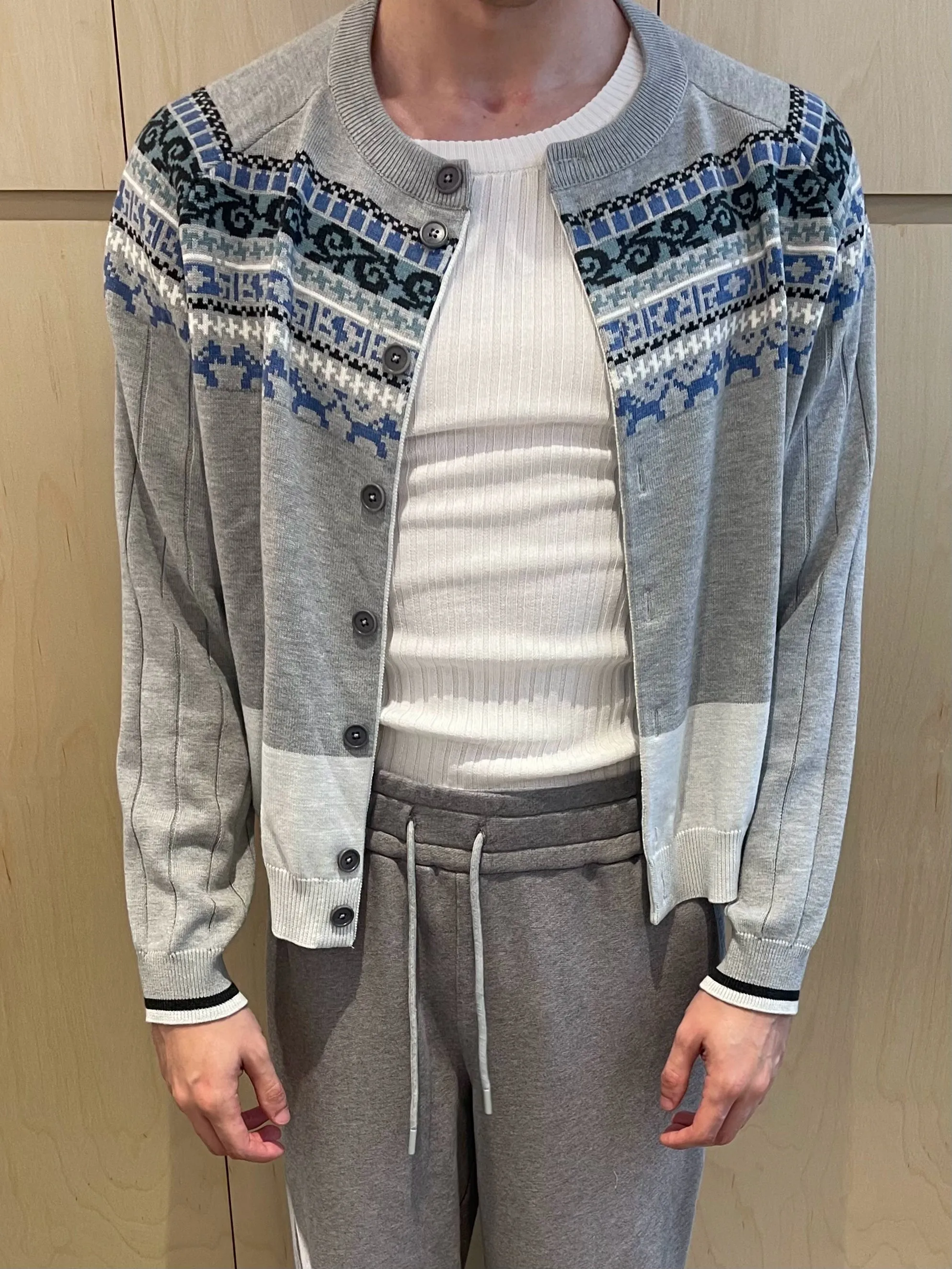 Fair Isle Knit Cardigan