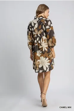 Fall Vibes Floral Print Dress