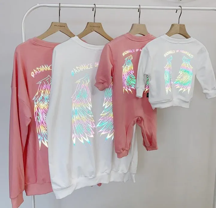 Family Matching Colorful Wings Sweater