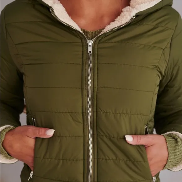 Faux fur Olive jacket