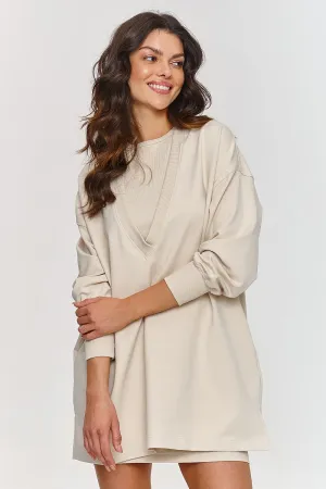 Fitted Ribbed Mini Dress Hoodie Set