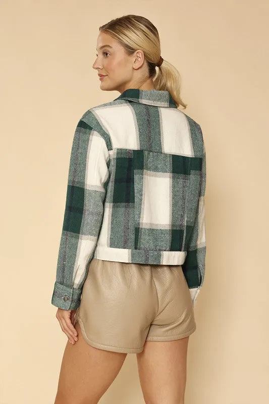 Flannel Bow Detail Jacket