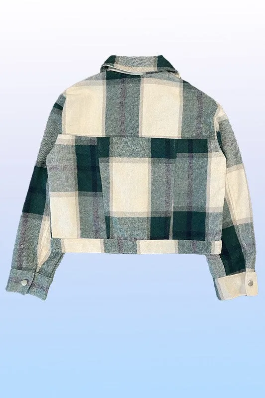 Flannel Bow Detail Jacket