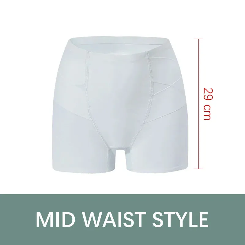 Flarixa Women's Seamless High Waist Ice Silk Safety Shorts - Slimming Underwear Under Skirt