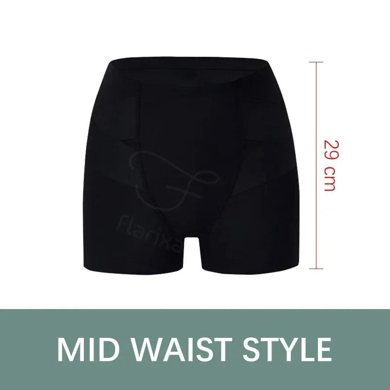 Flarixa Women's Seamless High Waist Ice Silk Safety Shorts - Slimming Underwear Under Skirt