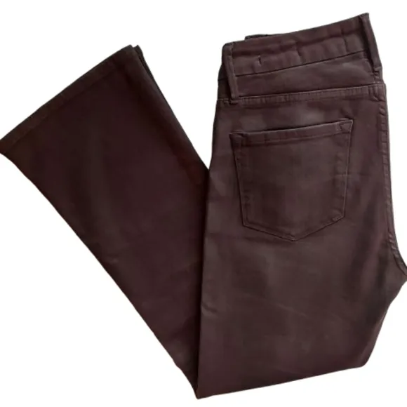 Frame Le Crop Mini Boot Chocolate Brown Denim Jeans Size 27