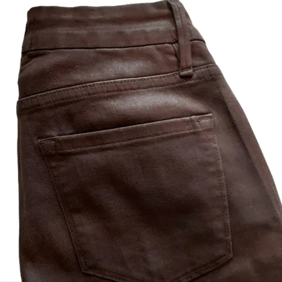 Frame Le Crop Mini Boot Chocolate Brown Denim Jeans Size 27