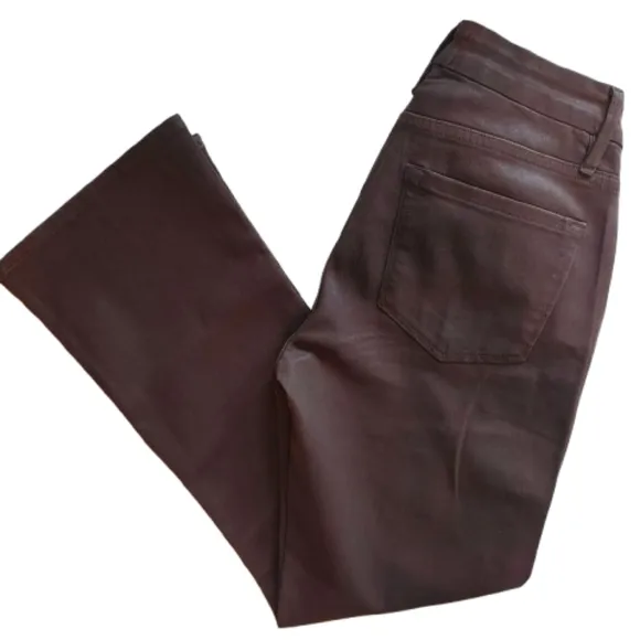 Frame Le Crop Mini Boot Chocolate Brown Denim Jeans Size 27