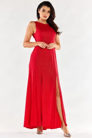 Front Slit Luxe Fitted Gown