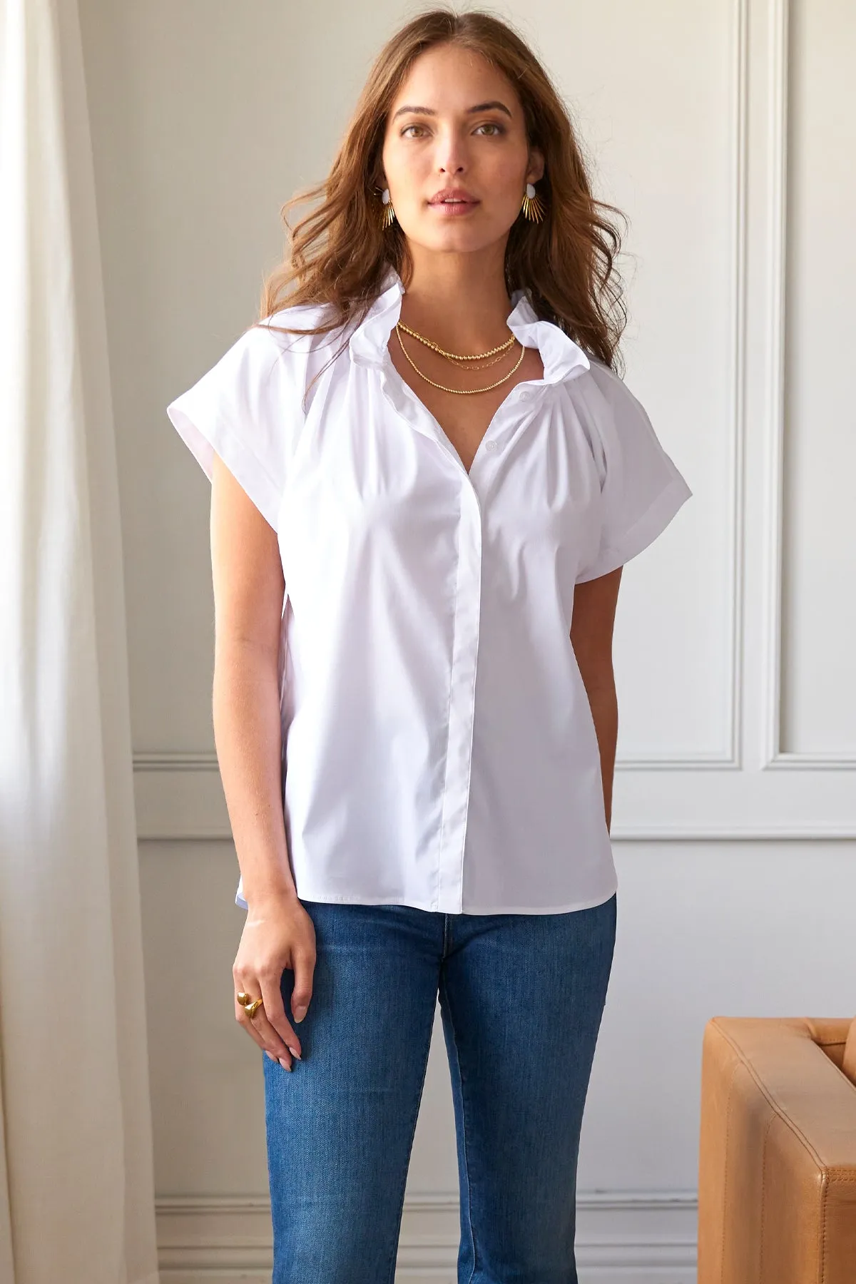 GAMEDAY! Jenny Top Tomato Red Hemp/Cotton Blend