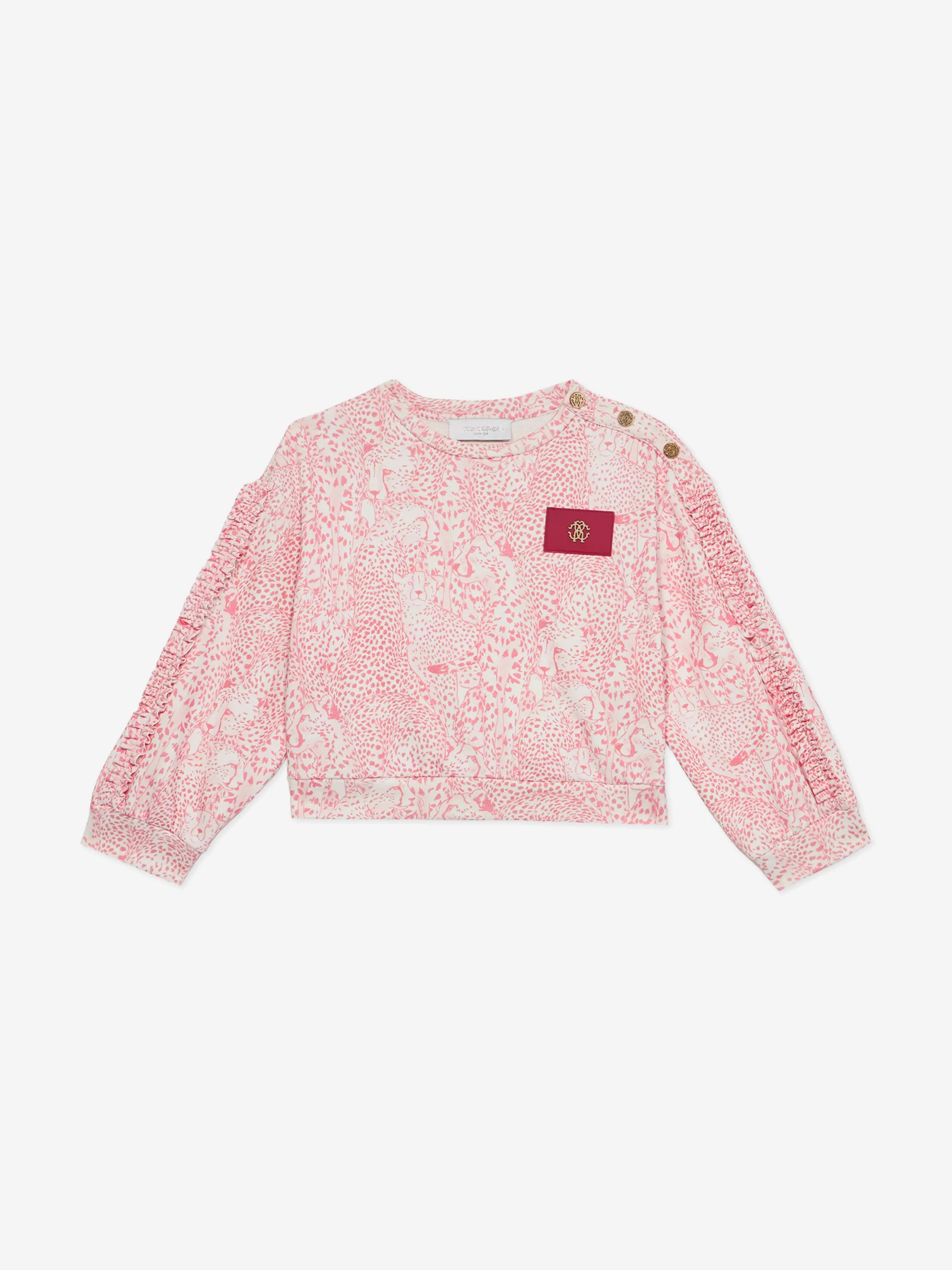 Girls Branded Sweatshirt in Pink