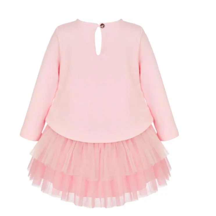 Girls Pink Tulle Rabbit Dress