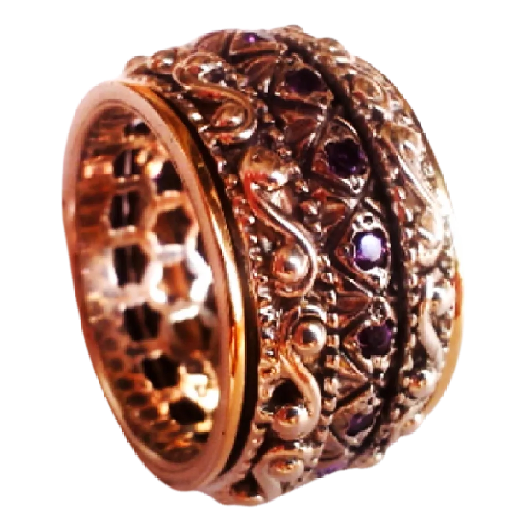 Gold and silver spinner rings jewelry from Israeli Rings for Woman