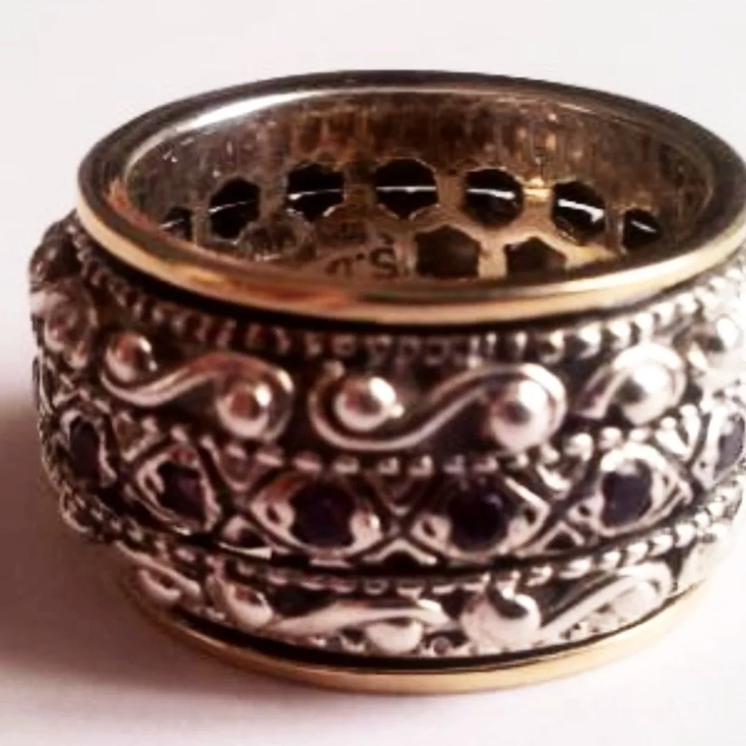 Gold and silver spinner rings jewelry from Israeli Rings for Woman