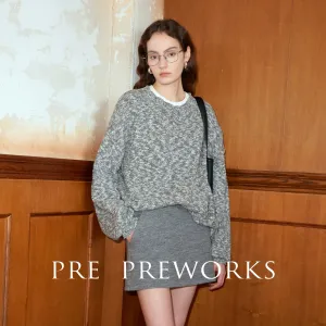 Gray Marled Knit Sweater