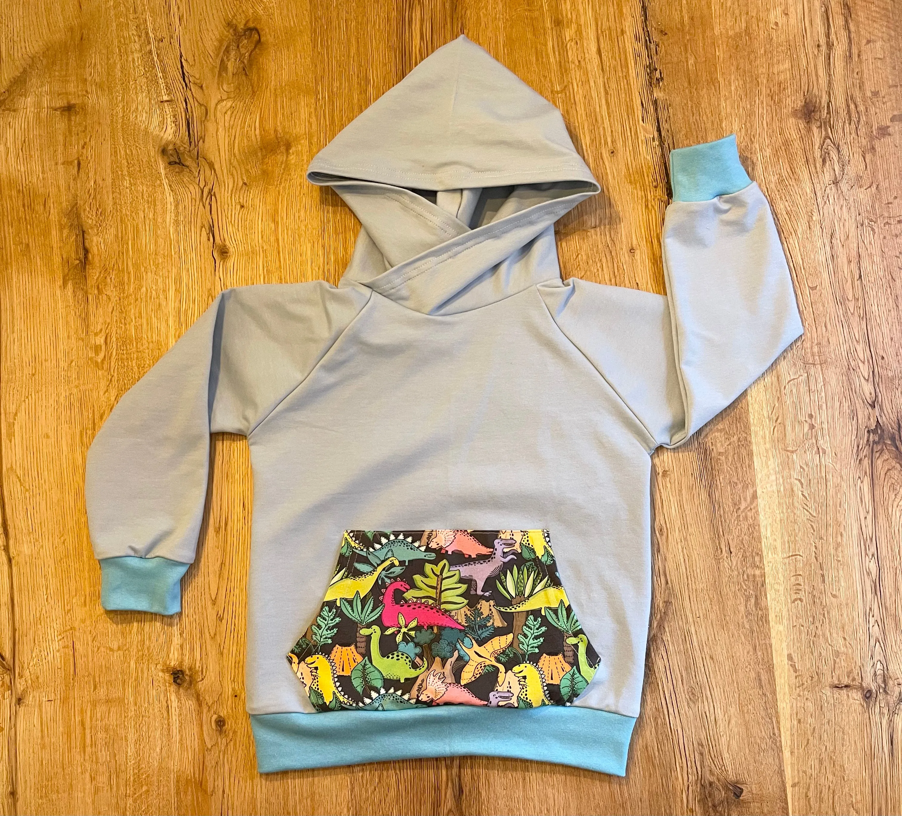 Green Dinosaur Hoodie - 6-7 Years