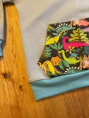 Green Dinosaur Hoodie - 6-7 Years
