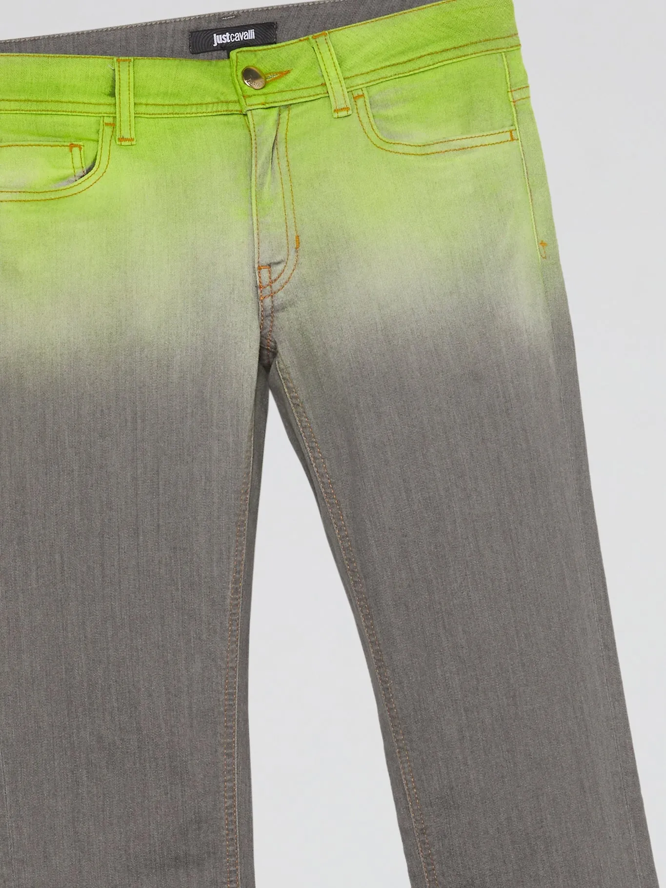 Grey Gradient Print Jeans