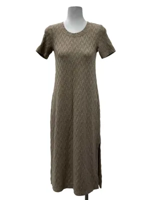 Grey Knitted Fitted Dress