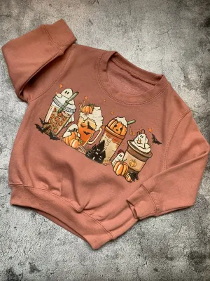 Halloween Coffee Sweater - 3-4 Years
