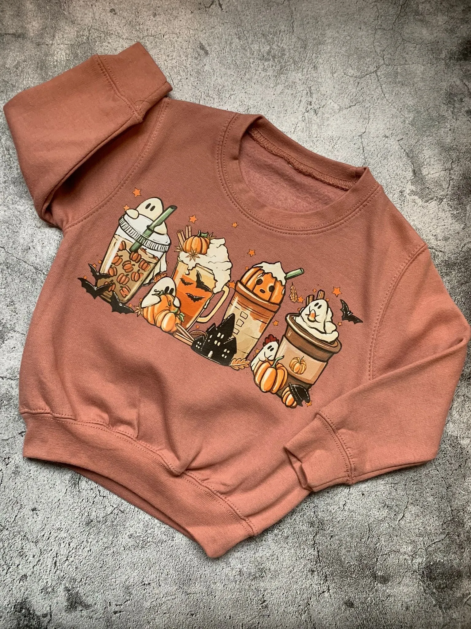 Halloween Coffee Sweater - 3-4 Years