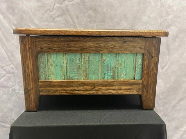 Handmade Lyptus with Vintage Bead Board and Maple Interior Jewelry Box