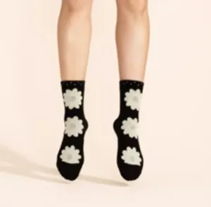 Hansel From Basel - Blooming Daisy Short Crew (Black)