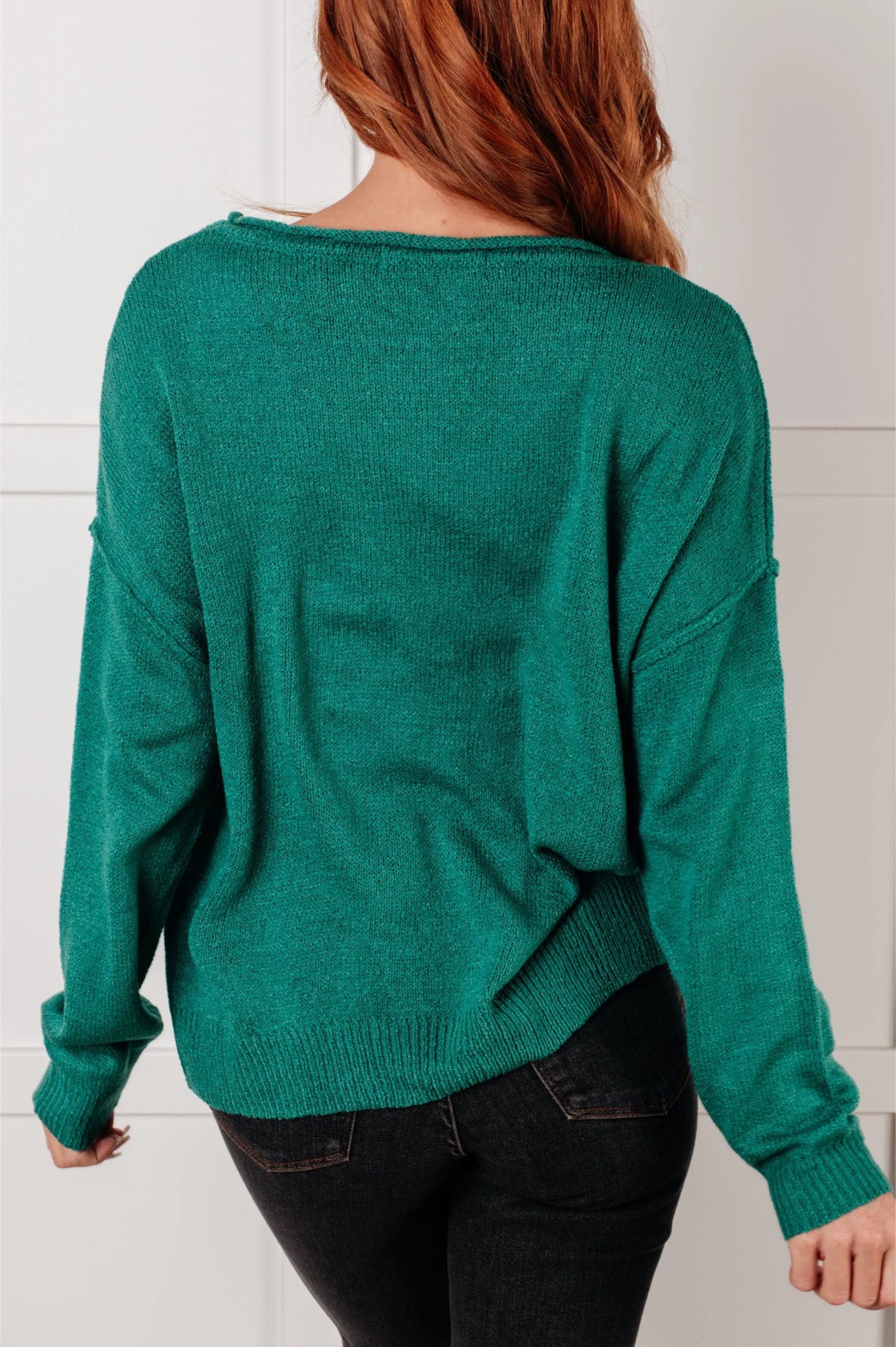 Hazel Blues® |  In Stitches Drop Shoulder Sweater