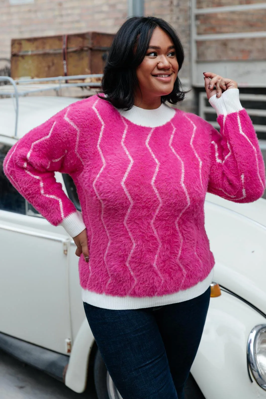 Hazel Blues® | Pop Culture Zig Zag Sweater
