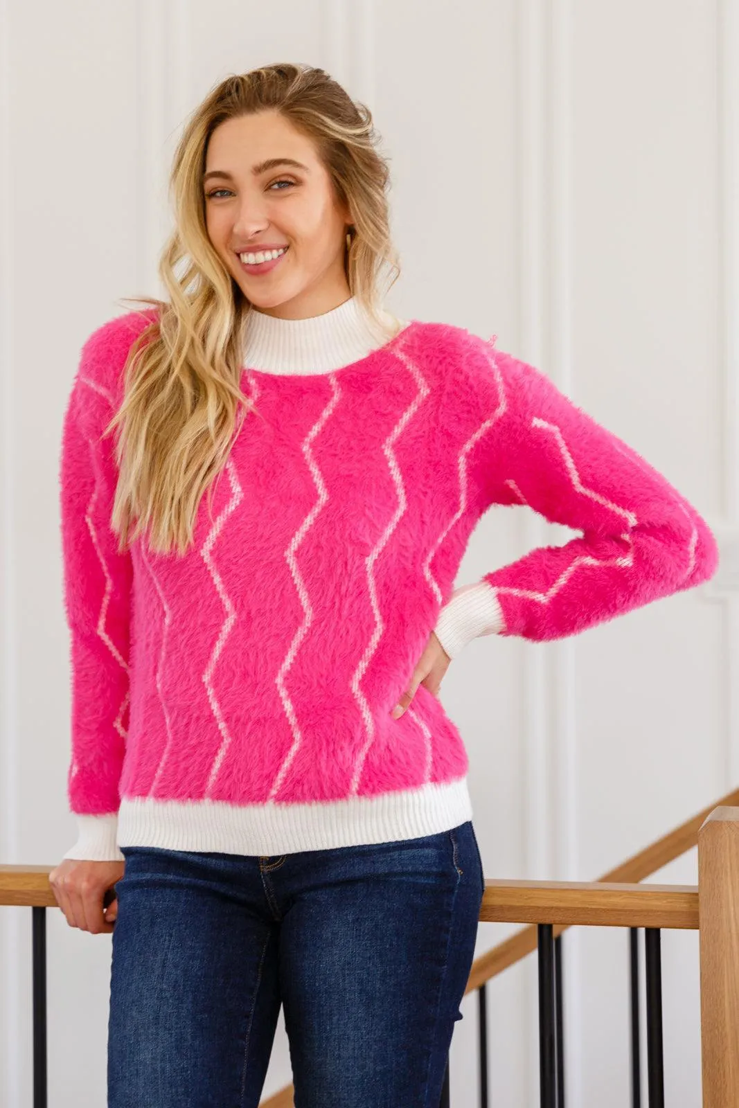Hazel Blues® | Pop Culture Zig Zag Sweater