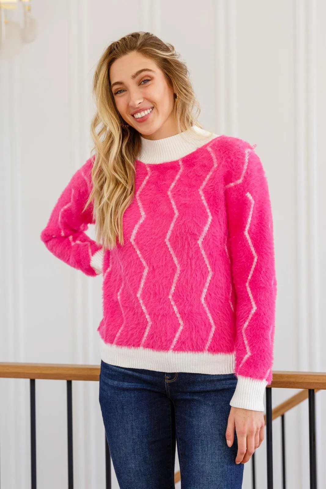 Hazel Blues® | Pop Culture Zig Zag Sweater