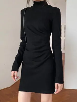 High Neck Mini Dress