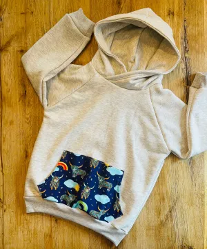 Highland Cow Hoodie - Age 10