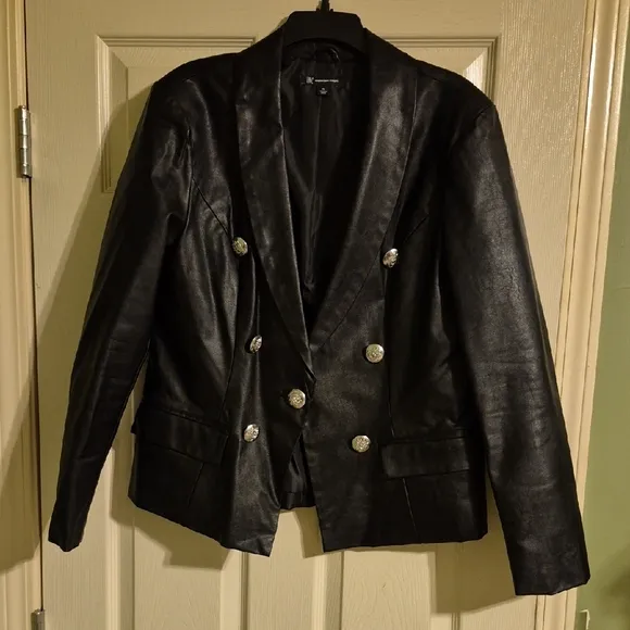 INC International Concepts Silver and Black Blazer with Tailored Fit