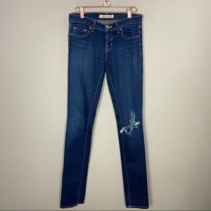 J Brand Pencil Leg Ripped Knee Jeans 26