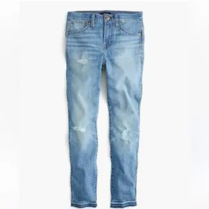 J. Crew Vintage Straight blue distressed jeans. Size 24 . Style J9758