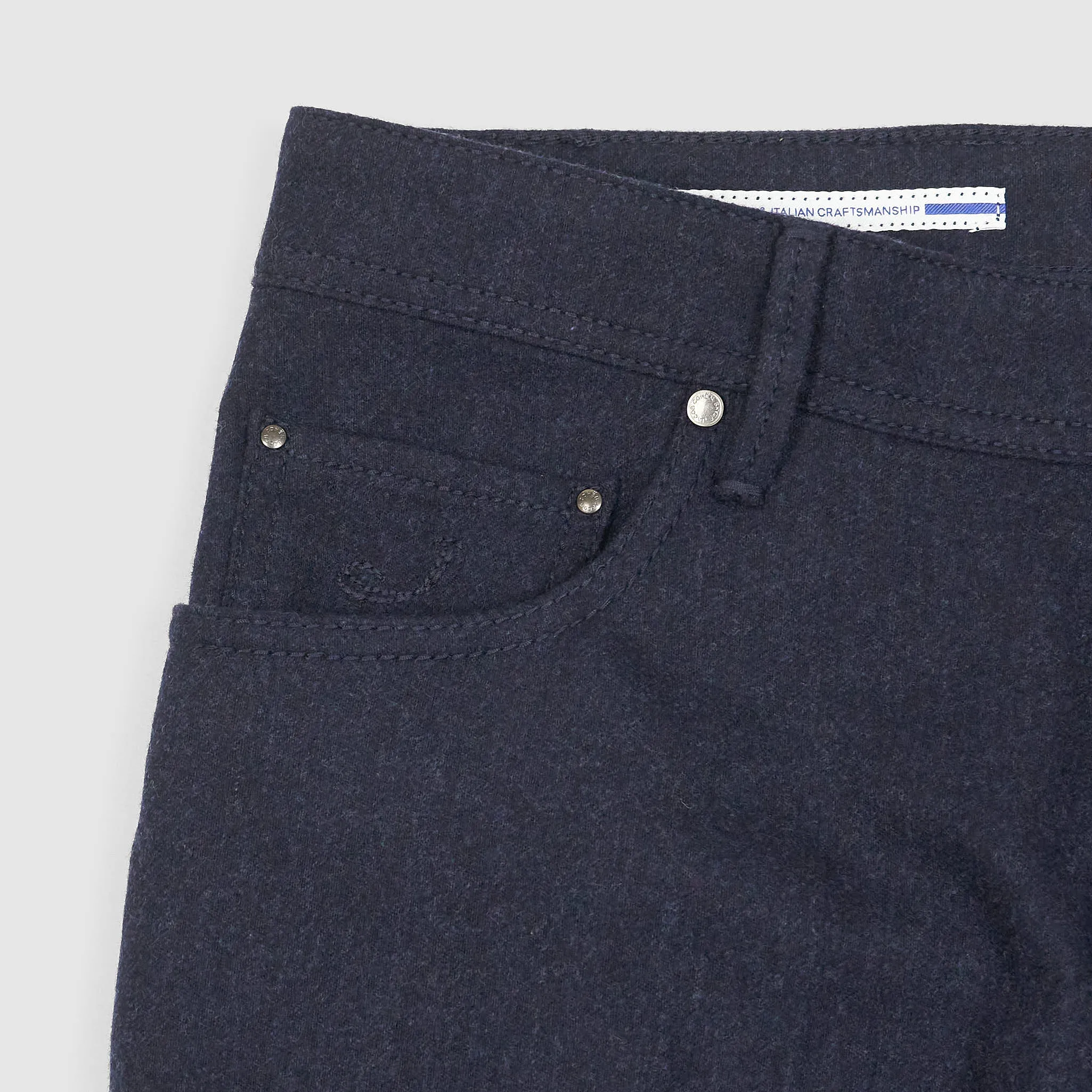 Jacob Cohen 5 Pocket Slim Fit Wool Blend Jeans