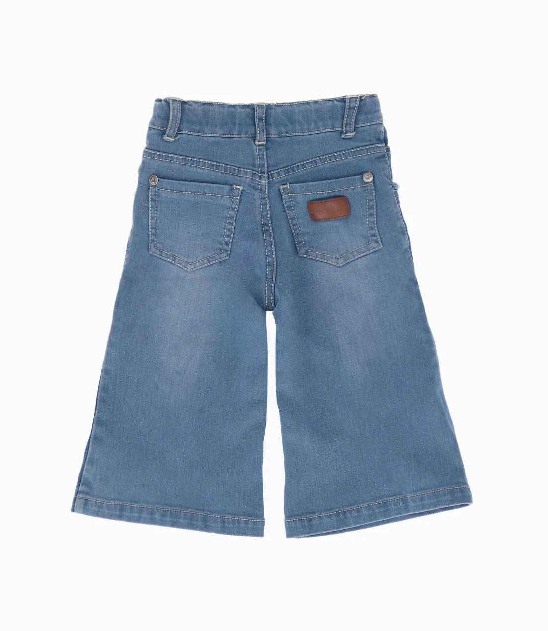 Jeans Bebé Acampanados Con Bordado
