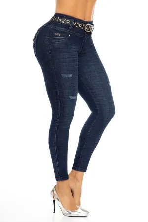 JEANS COLOMBIANOS PUSH UP AZUL 6822