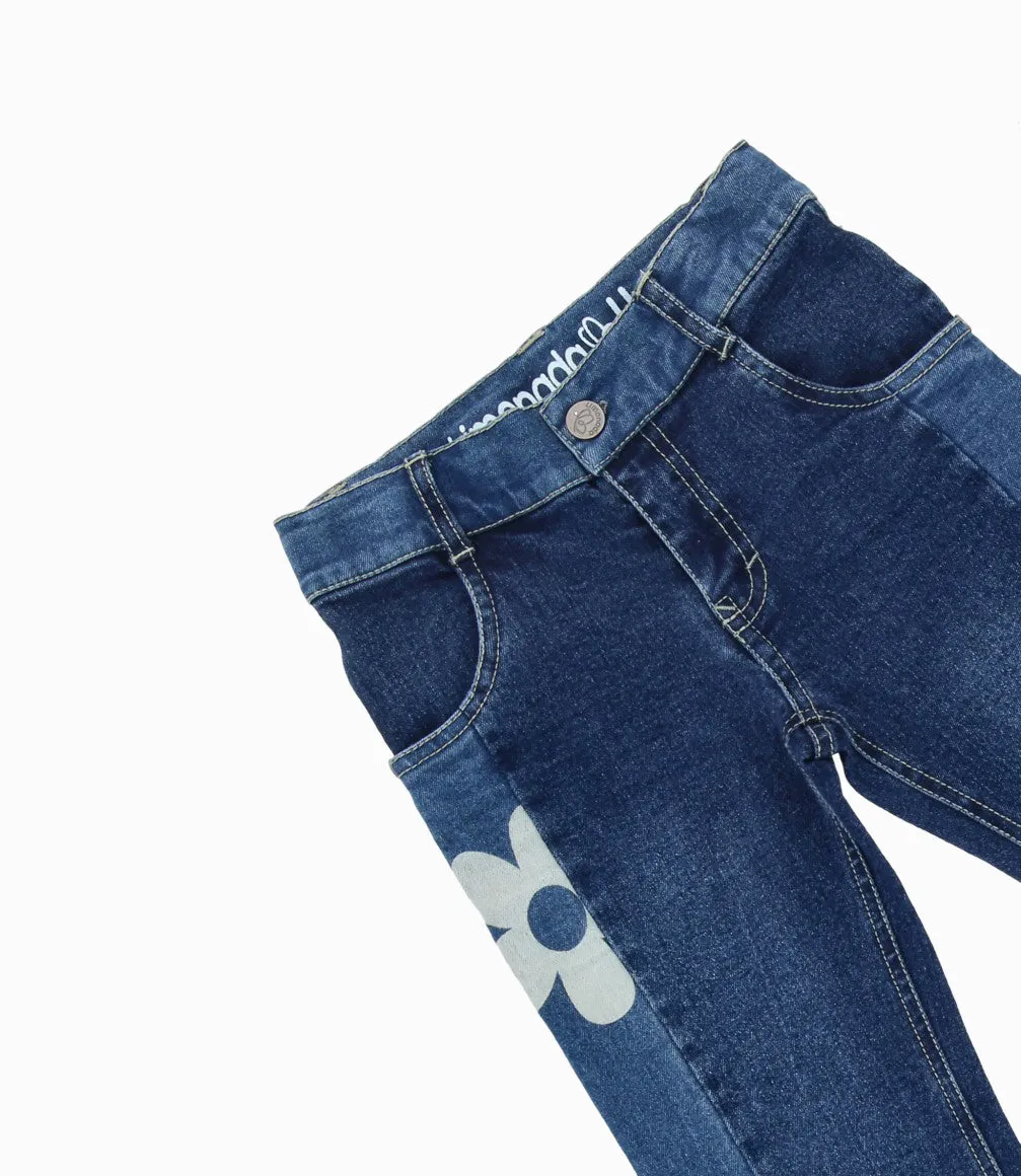 Jeans niña con flores