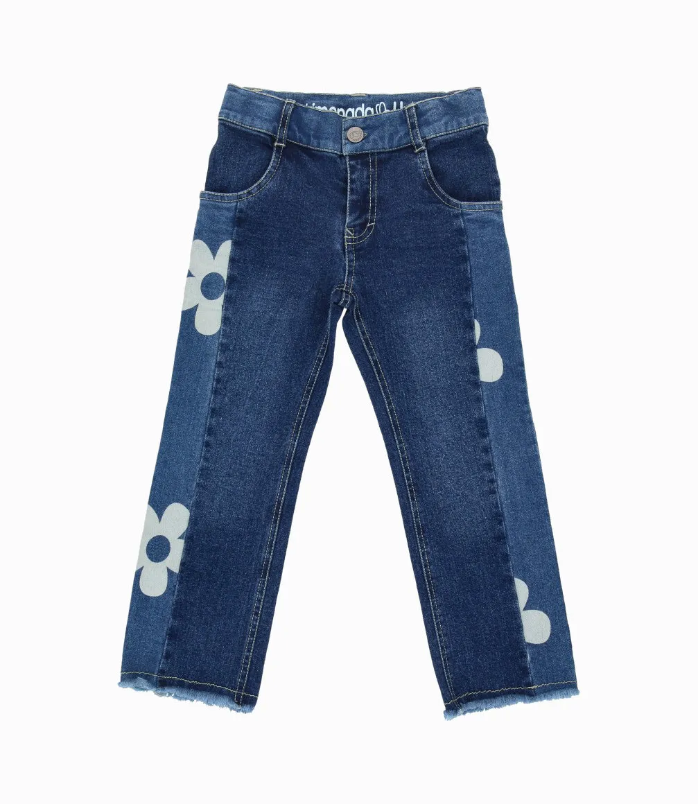 Jeans niña con flores