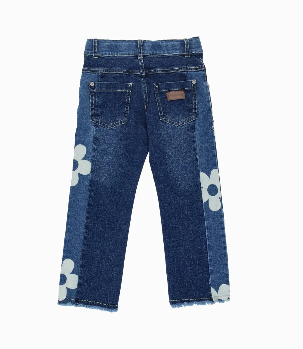 Jeans niña con flores