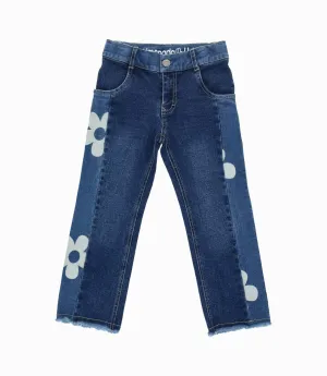 Jeans niña con flores