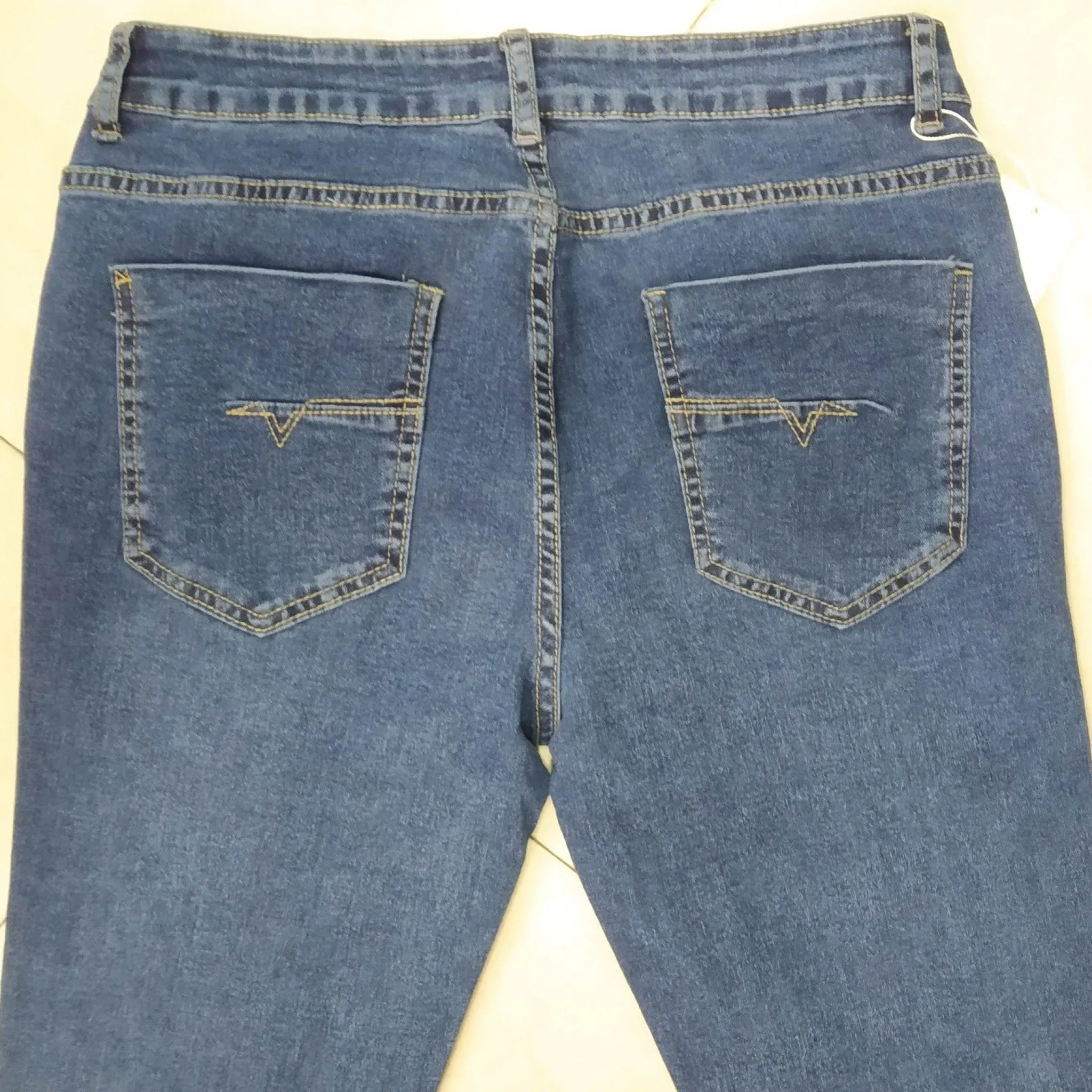 Jeans Strech diamonds logo high waist