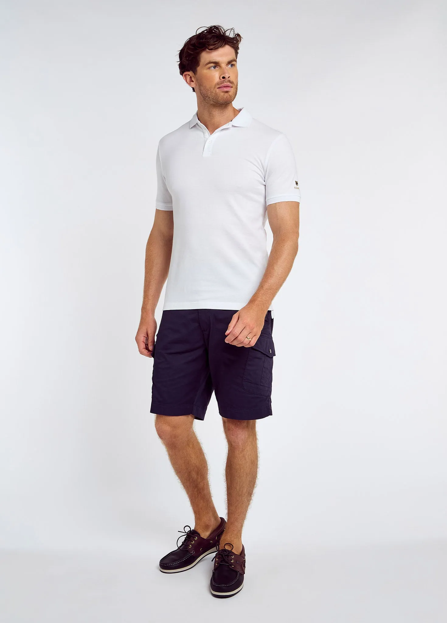 Jennings Men’s cotton pique polo- White